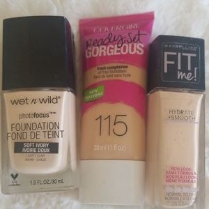 Foundation set wet n wild, covergirl, maybelline